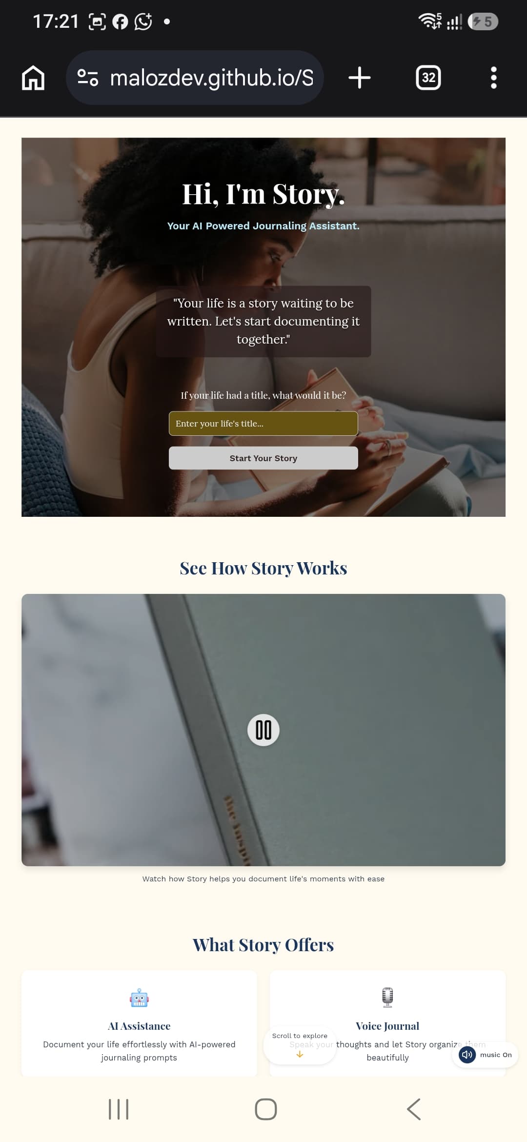 Story You — AI Journal screenshot