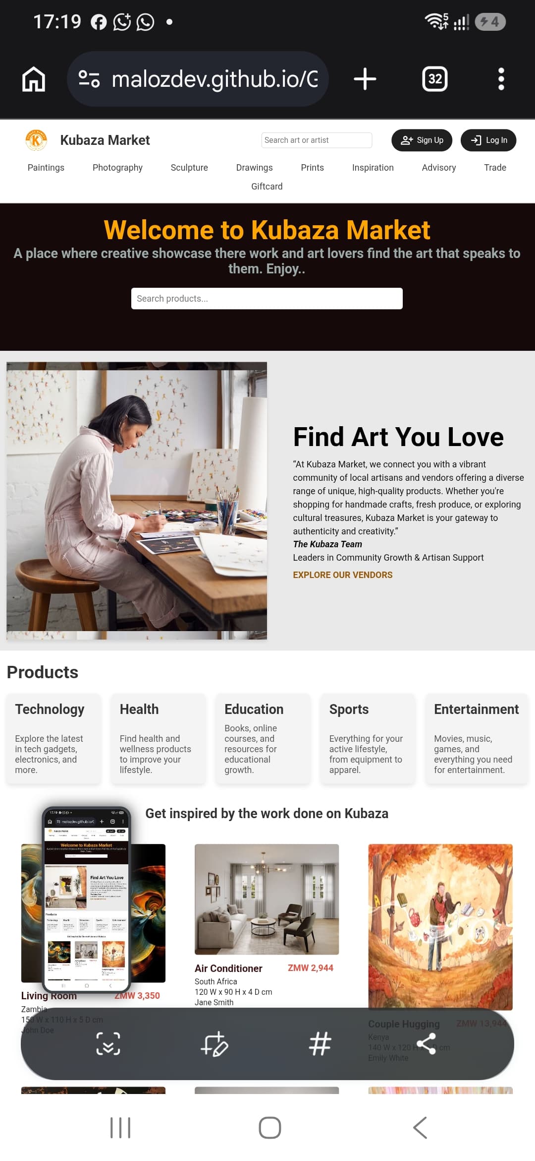Kubaza Market screenshot